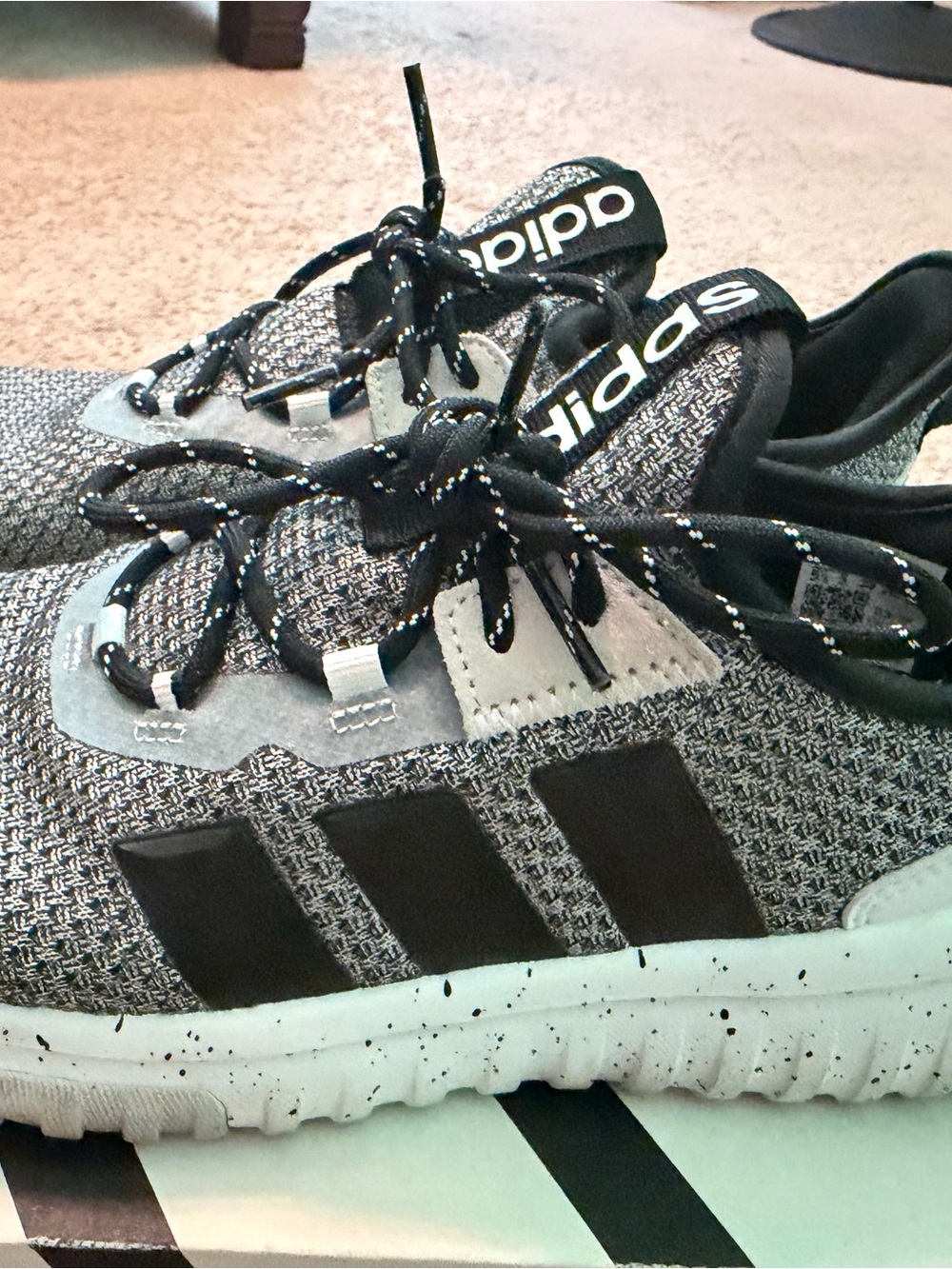 Adidas Black & Gray Knit Sneakers